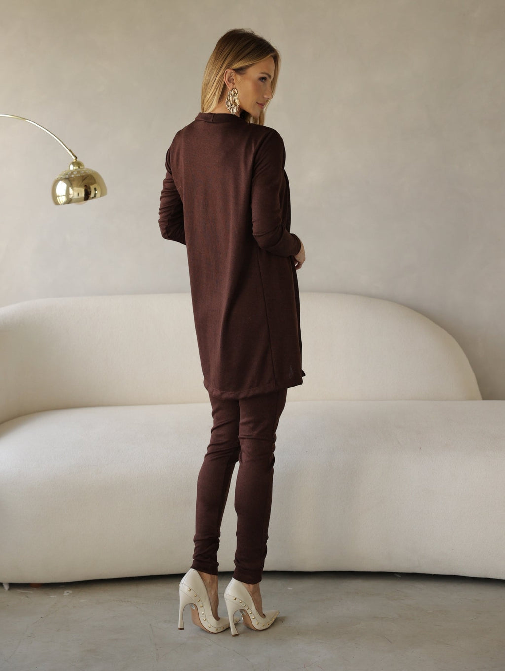 Conjunto 3 Peças Lanzinha Calça Slim e Kimono Alongado e Regata Básica Confortável Giselle