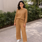 (PAGUE 1 LEVE 2) Conjunto Aurora em Tricot | Blusa + Calça [PROMOÇÃO OUTONO/INVERNO]
