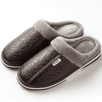 Pantufa de Couro Ortopédica com Forro Peluciado Antiodor