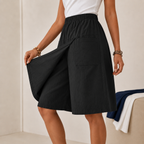 Shorts Saia Celenne™ em Linho de Algodão com Conforto Premium