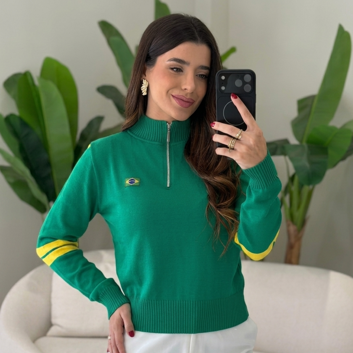 Suéter Canelado Brasil