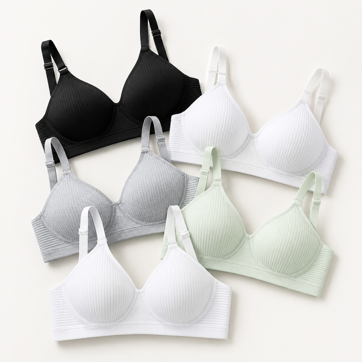 Mega Kit 5 Sutiãs Comfort Belt® Originais - 100% Algodão