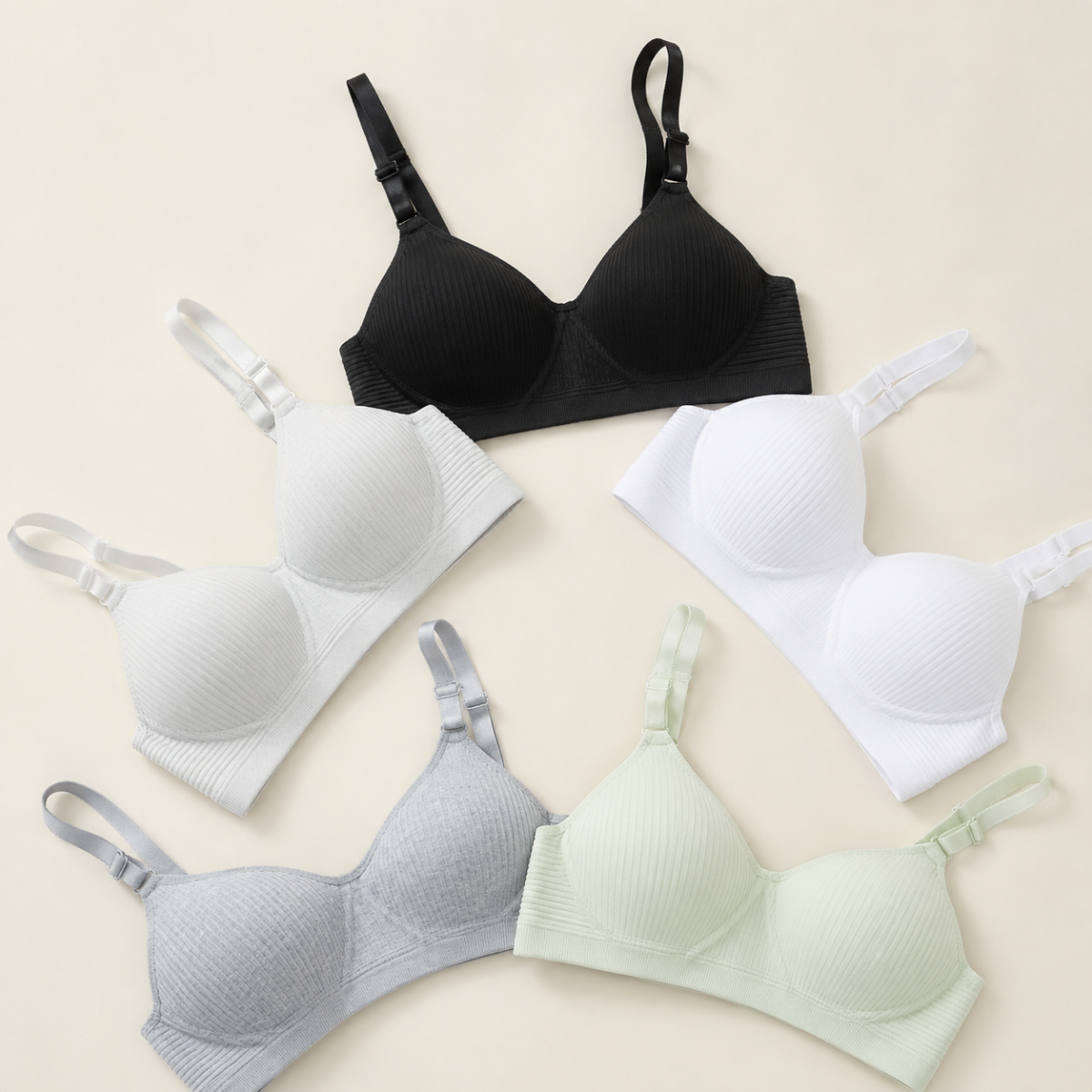 Mega Kit 5 Sutiãs Comfort Belt® Originais - 100% Algodão