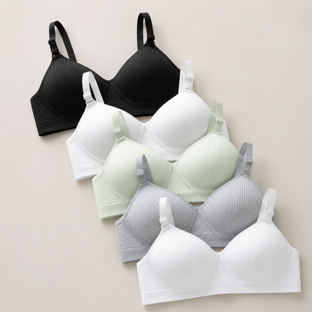 Mega Kit 5 Sutiãs Comfort Belt® Originais - 100% Algodão