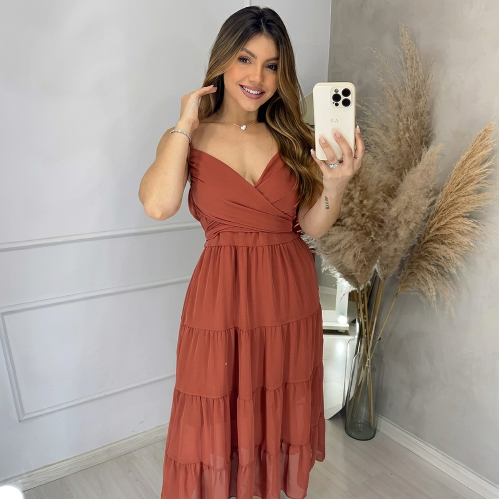 Vestido Midi Melissa: Compre 1 e Leve 2 [OFERTA DO DIA]